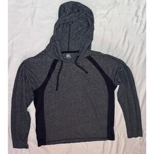 Gray and black light hooded sweat shirt ROCK & REPUBLIC Mens XL